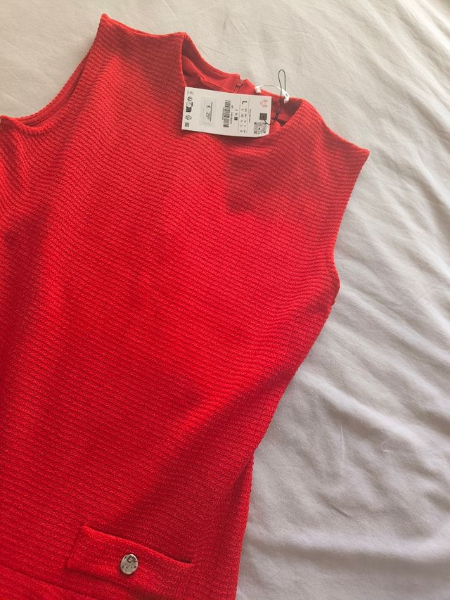 Vestido mini Zara rojo