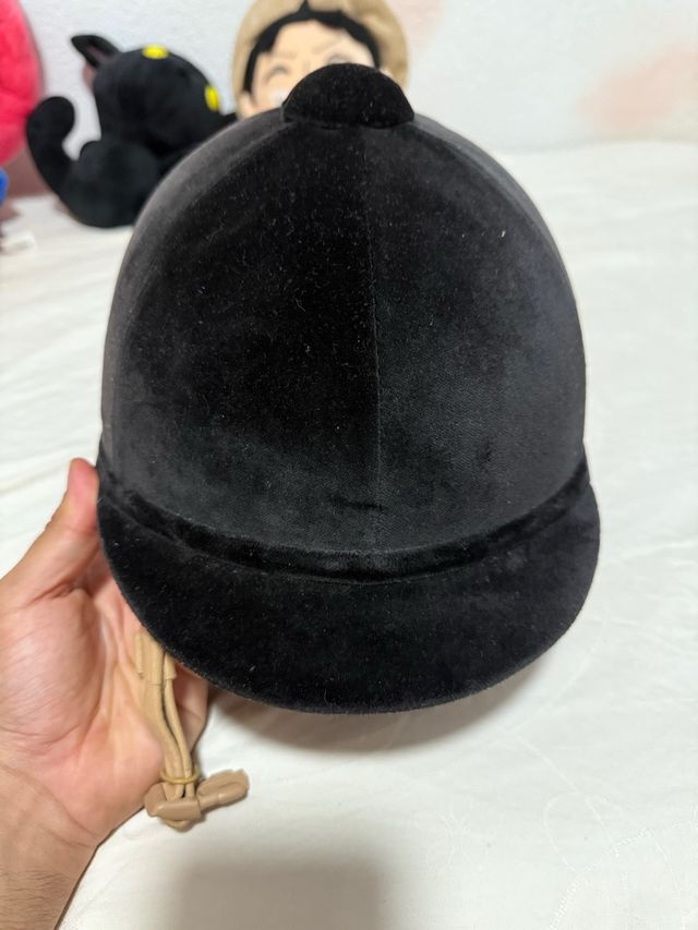 Casco equitación terciopelo negro