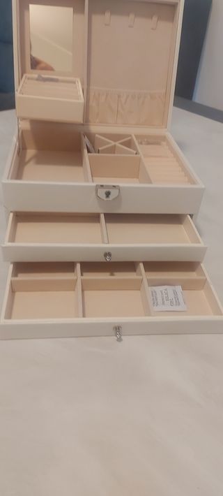 Portagioie 3 cassetti bianco