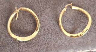 Aros grandes de diseños, oro 18k 750