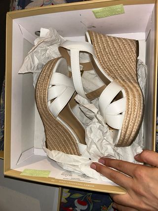 Sandali Michael Kors bianchi zeppa