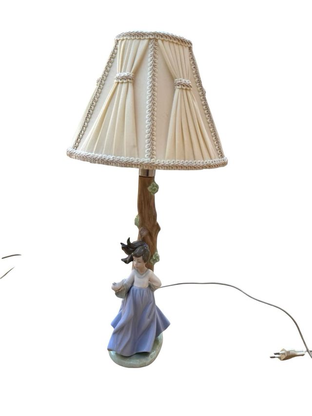 2 Lámparas Lladró Niñas Porcelana