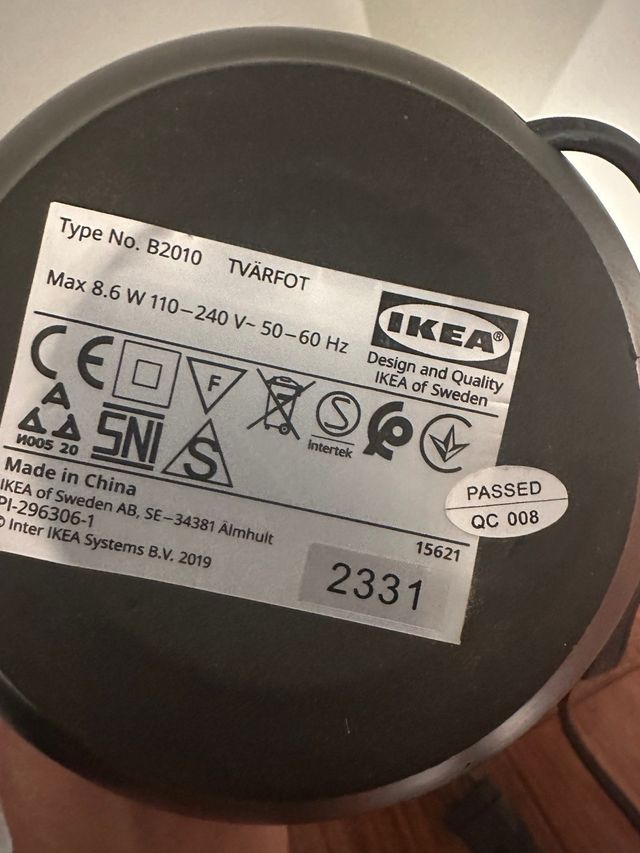 Lampara Tvarfot ikea - blanco/Beige