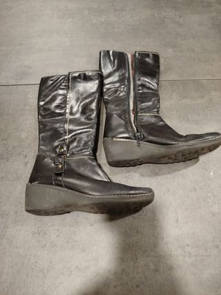 Botas altas piel negras - nº 38