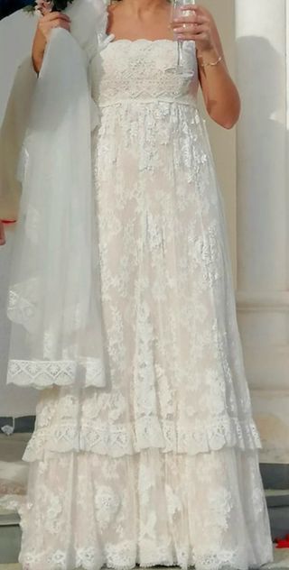 Vestido novia boho encaje