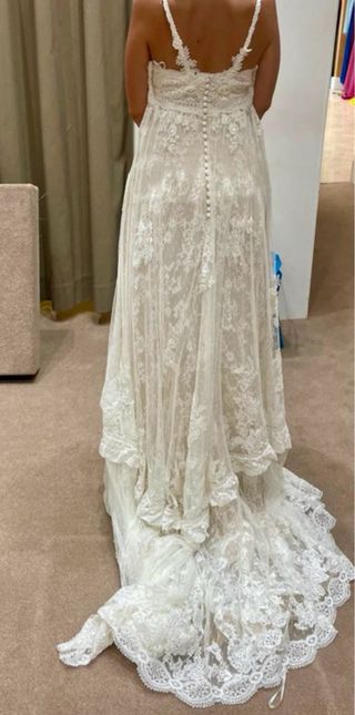 Vestido novia boho encaje