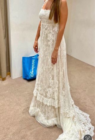 Vestido novia boho encaje