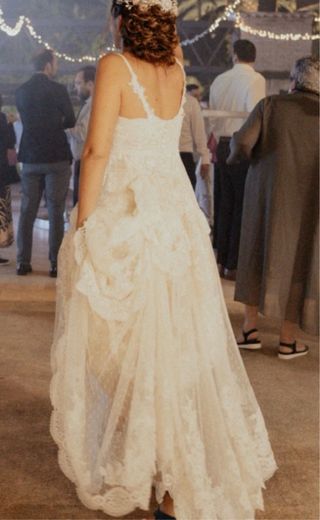 Vestido novia boho encaje