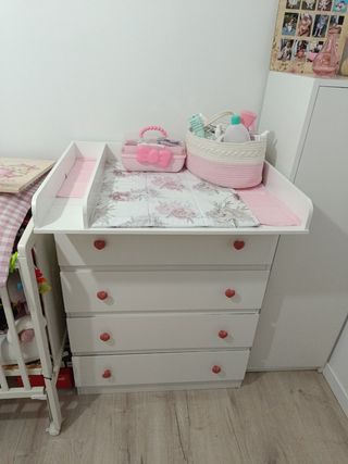 Mueble cambiador con cajones