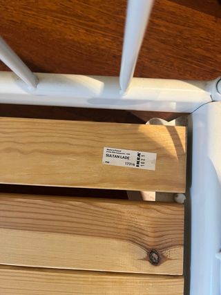 Cama infantil blanca  extensible Ikea Sultan 