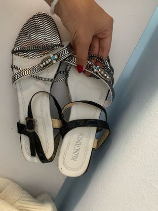 Sandalias plateadas