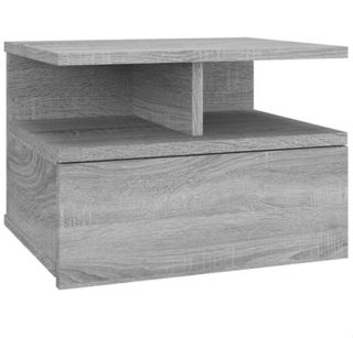 Dos mesitas noche flotantes gris - 40x31x27cm