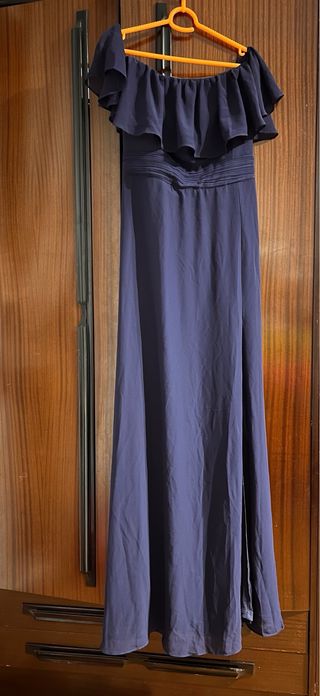 Vestido azul fiesta - largo