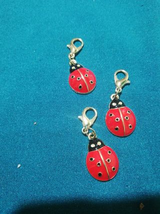 3 Portachiavi Coccinella Portafortuna