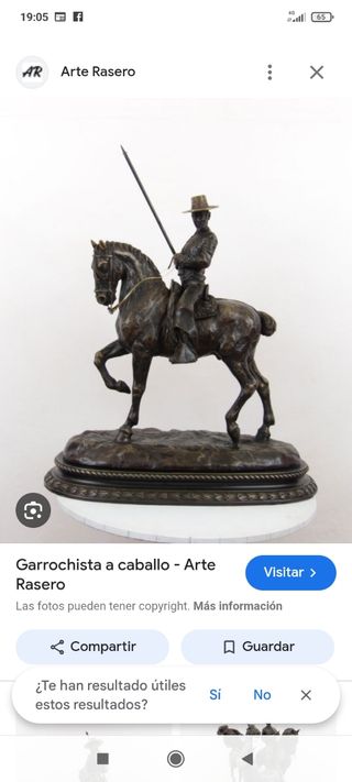Garrochista a caballo bronce