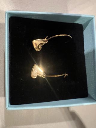 Pendientes corazón oro