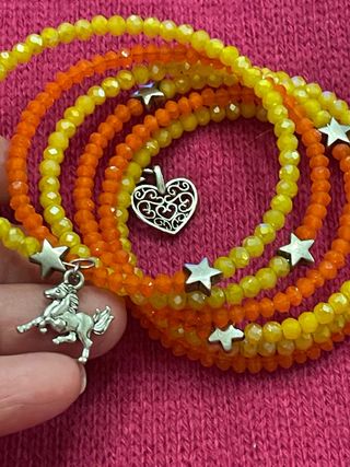 Braccialetti cristallo arancio-giallo