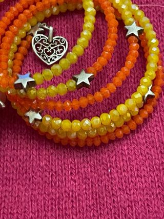 Braccialetti cristallo arancio-giallo