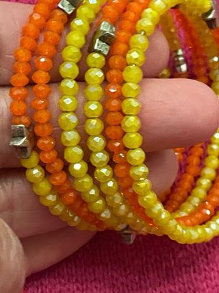 Braccialetti cristallo arancio-giallo
