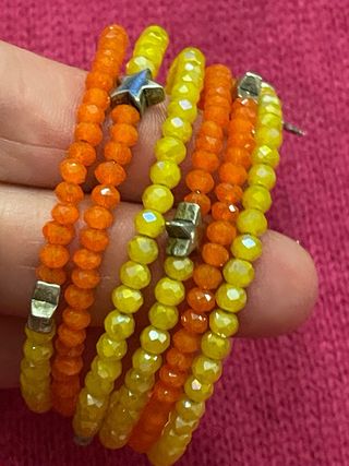 Braccialetti cristallo arancio-giallo