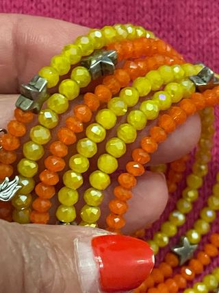 Braccialetti cristallo arancio-giallo