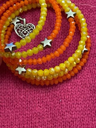 Braccialetti cristallo arancio-giallo