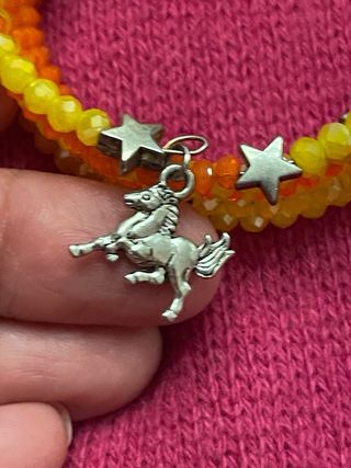 Braccialetti cristallo arancio-giallo