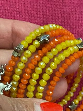 Braccialetti cristallo arancio-giallo