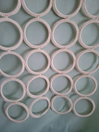 Percha Pañuelos - 24 Anillas Beige