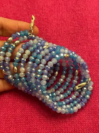 Braccialetti cristallo blu|argento