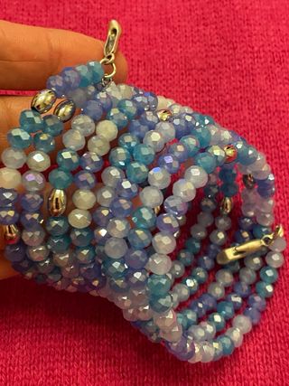 Braccialetti cristallo blu|argento