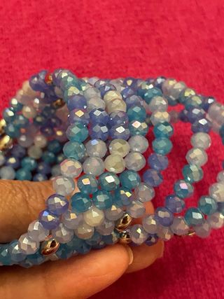 Braccialetti cristallo blu|argento