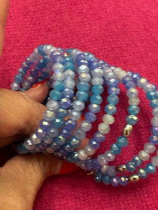 Braccialetti cristallo blu|argento