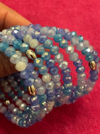Braccialetti cristallo blu|argento