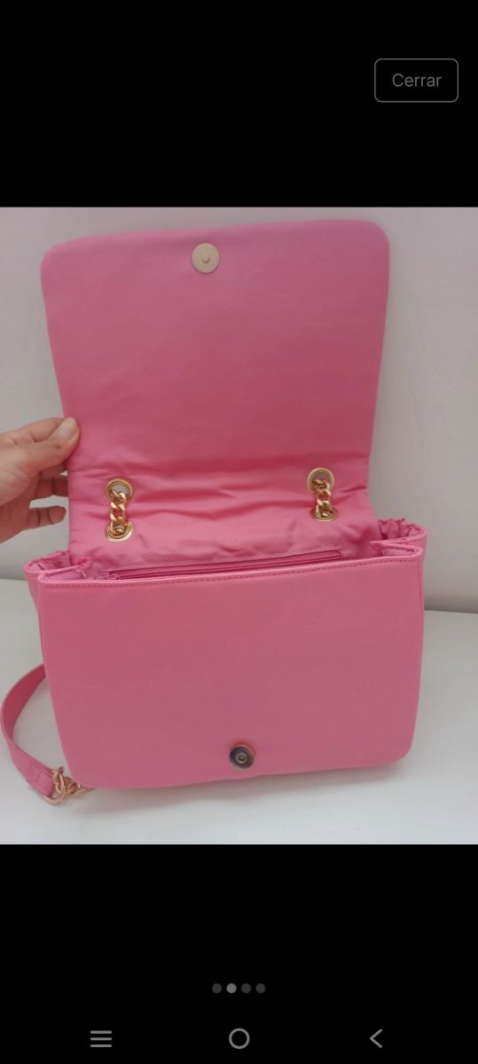 Bolso rosa acolchado