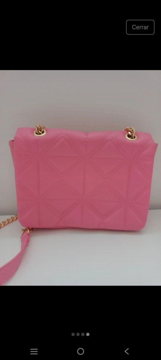 Bolso rosa acolchado