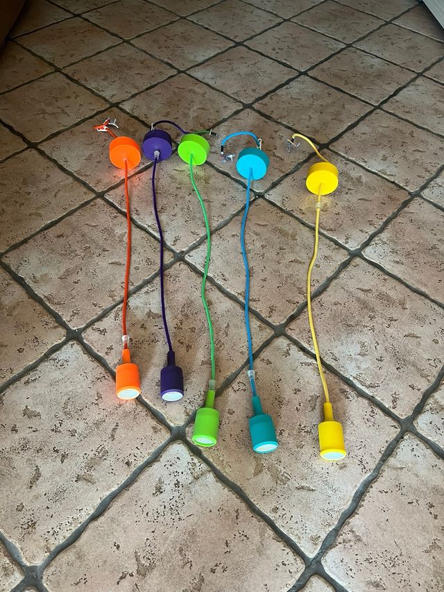 5 Lampadari Pendenti Colorati