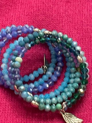 Braccialetti cristallo blu-verde