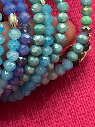 Braccialetti cristallo blu-verde