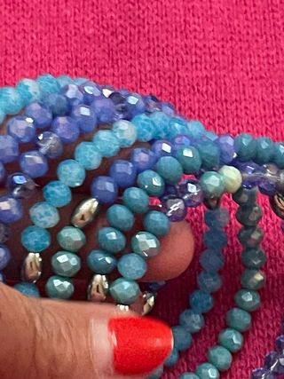 Braccialetti cristallo blu-verde