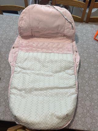 Saco silla bebé invierno rosa