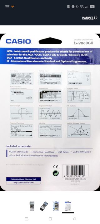Calculadora gràfica Casio fx-9860GII SD