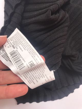 Top negro Mango - Encaje