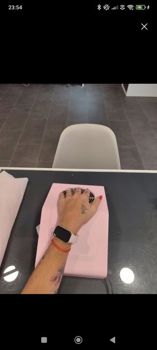 Aspirador de polvo para uñas rosa
