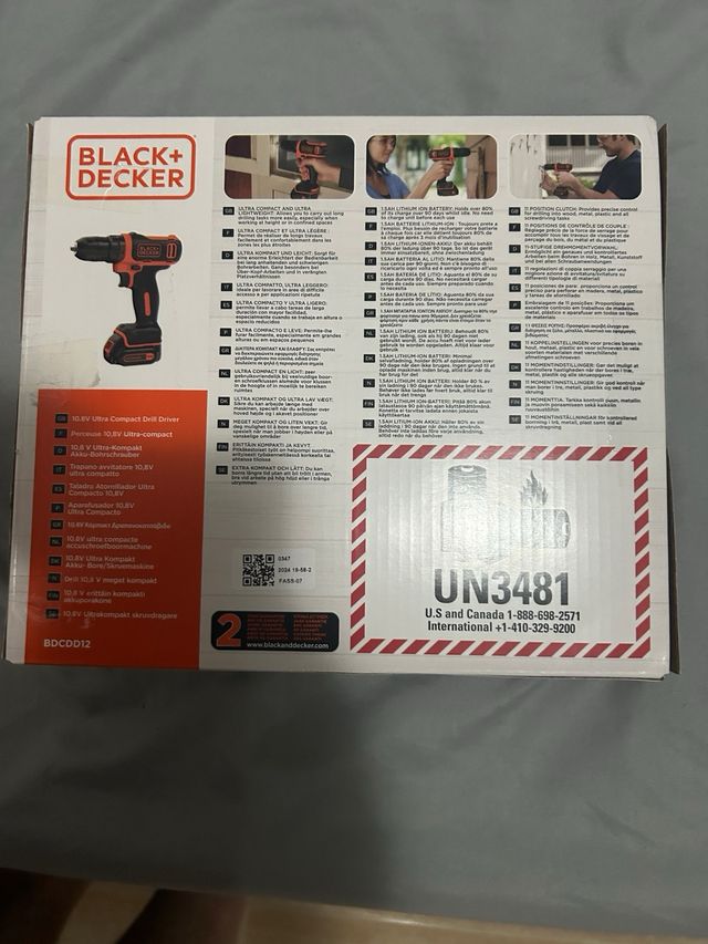 Taladro Black+Decker 10.8V Ultra Compacto