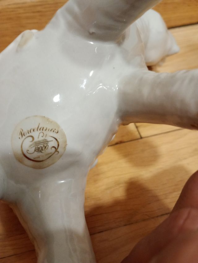 Elefante Janbo porcelana azul-blanco