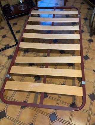 Somier metálico 90cm - marrón