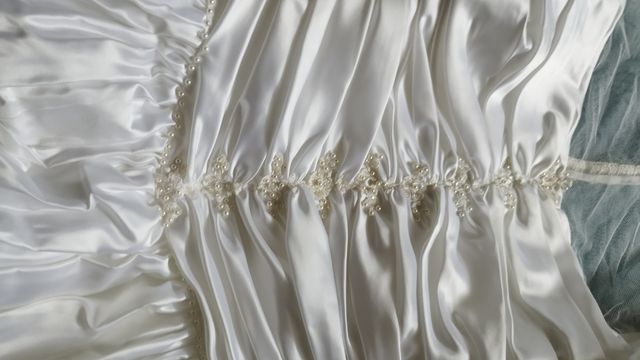 Vestido novia raso blanco talla 36