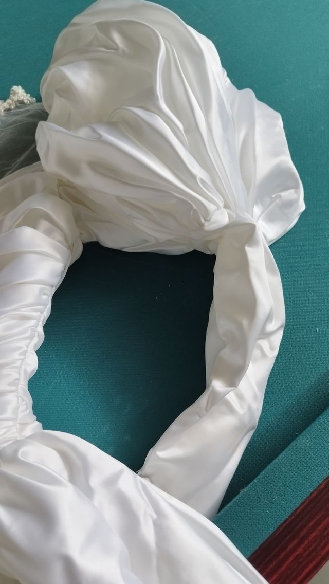 Vestido novia raso blanco talla 36