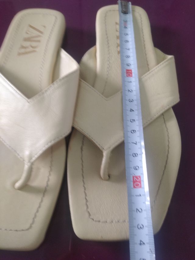 Sandalias planas tiras Zara 36